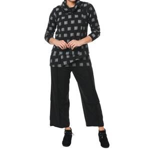 NEW TULIP CLOTHING bristol cowl neck pullover sweatshirt in black